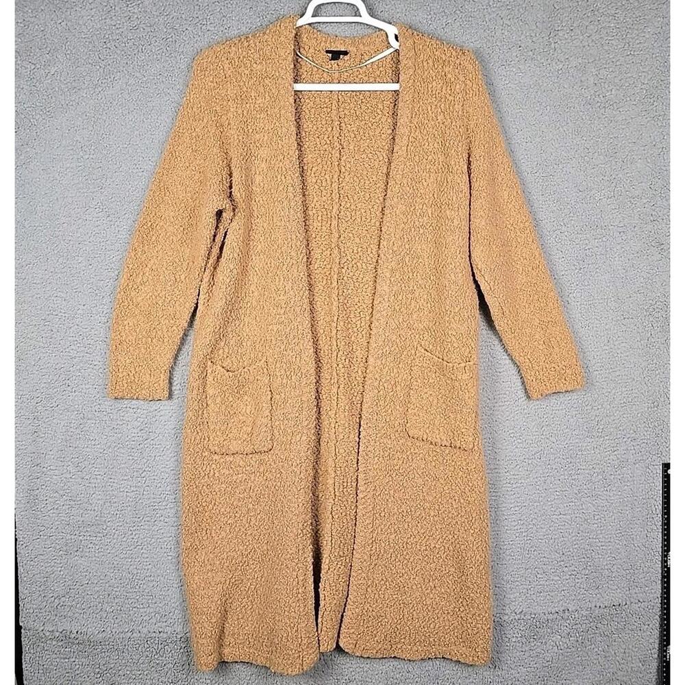 Torrid Cardigan Women 2X Tan Duster Long Midi Sweater